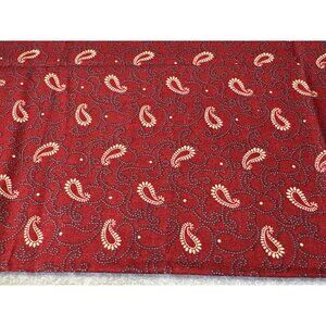 Marcus Fabrics Red Paisley Cotton Fat Quarter 18"x22" Quilting Sewing Craft